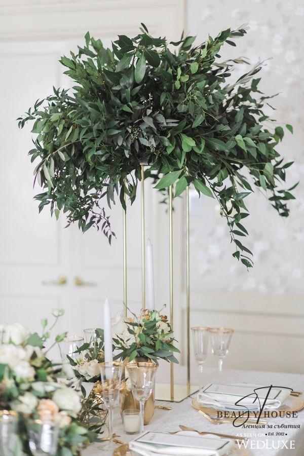 A Greenery-Filled Dream Wedding with Ivory and Gold Details _ WedLuxe Media
