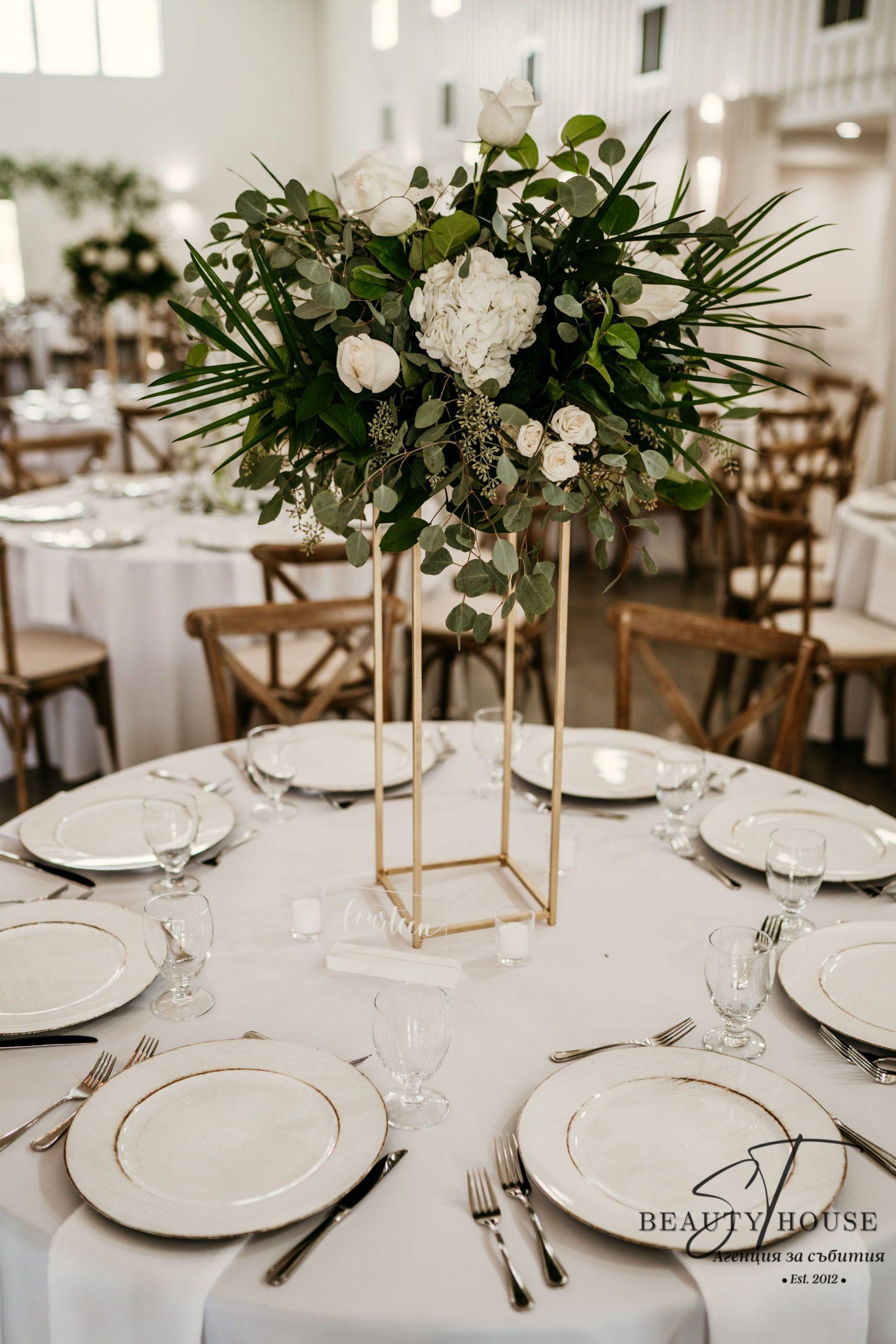 Simple Elegant Wedding Reception Table Decor